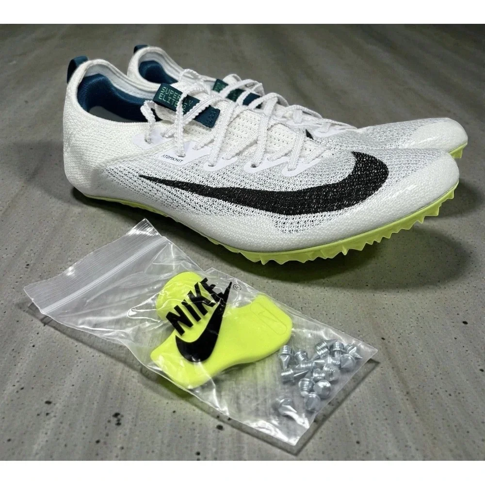 Nike Zoom Superfly Elite 2‎ Sprint Track Spikes Men Size 7 White FZ9662-100 *NEW